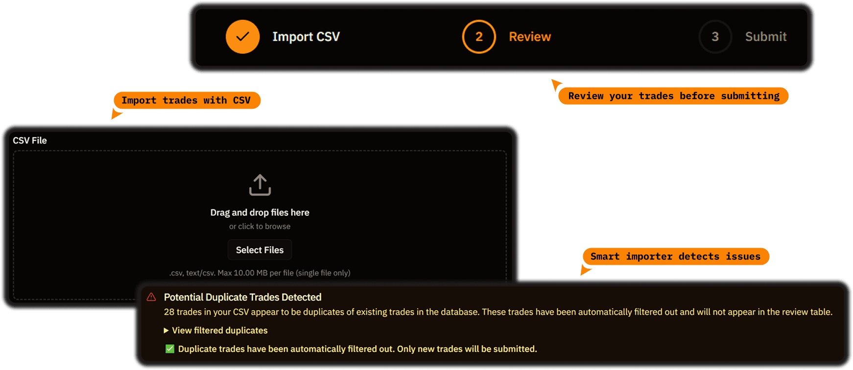 Smart CSV Import with Duplicate Detection
