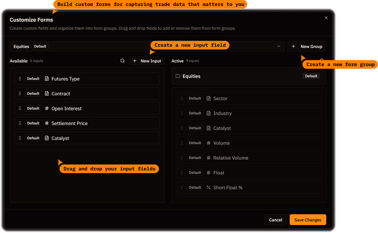 Build Custom Form Groups