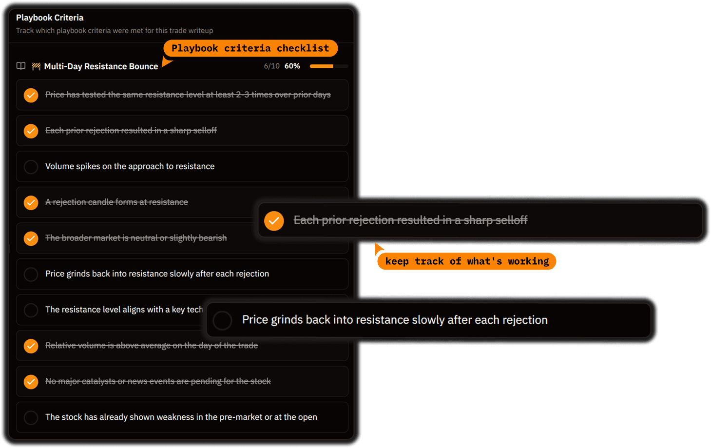 Playbook Criteria Checklist