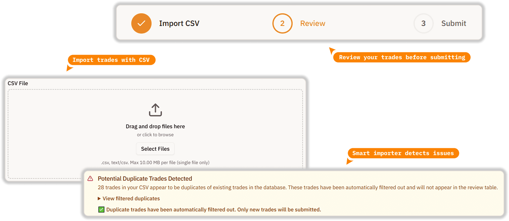 Smart CSV Import with Duplicate Detection