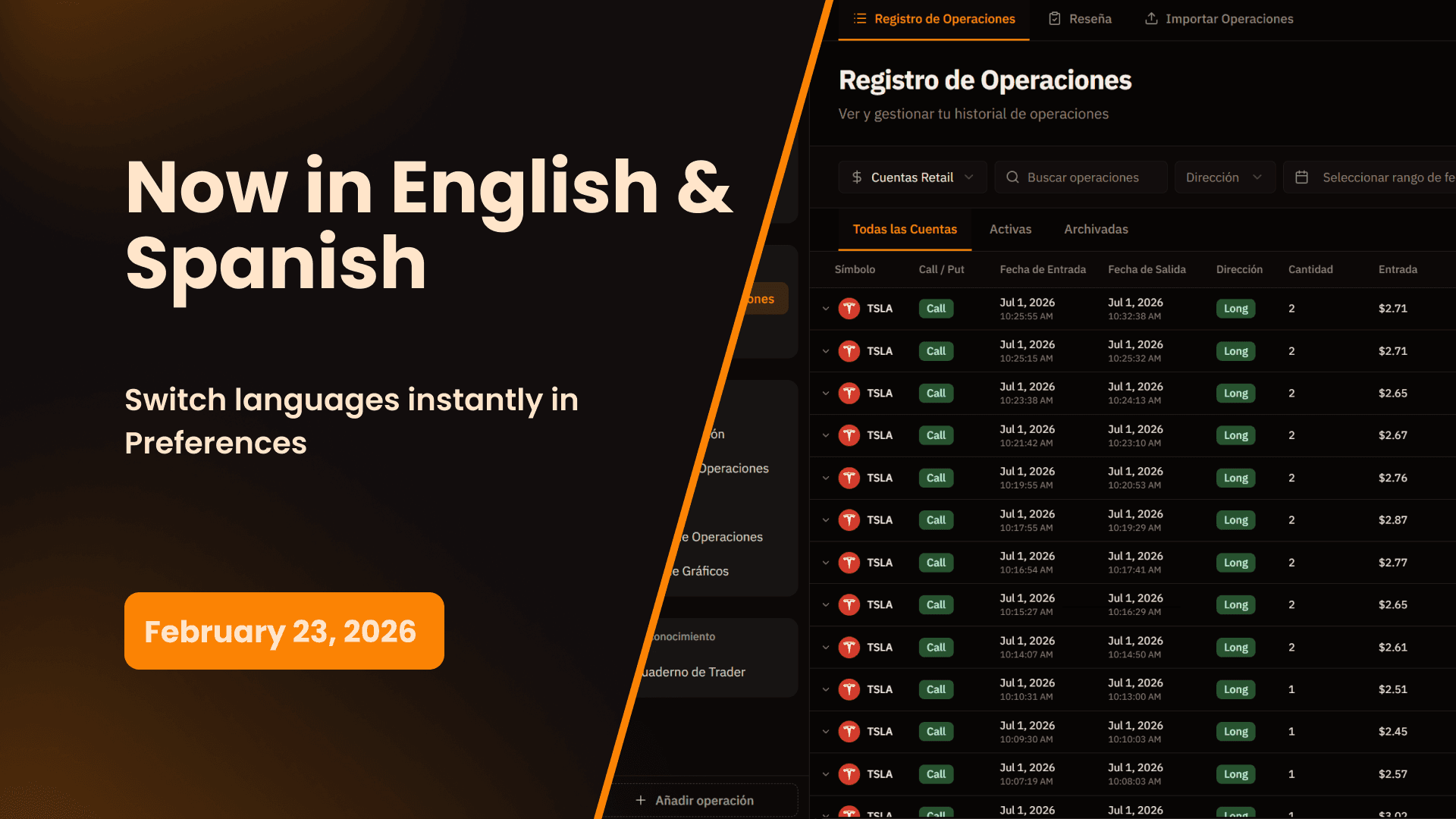 Multi-Language Support: English & Spanish