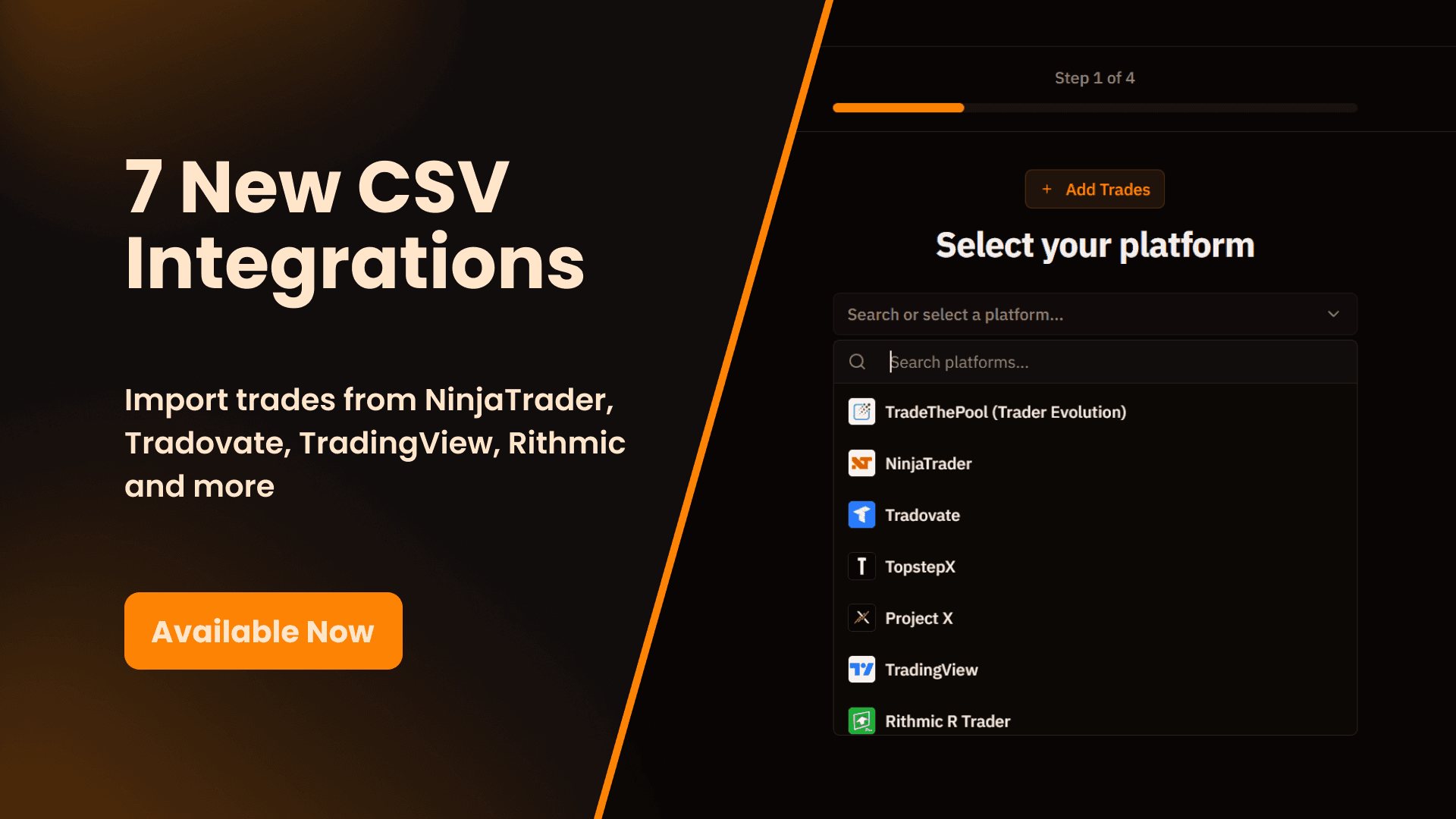 CSV Import Support Expanded: 7 New Trading Platforms