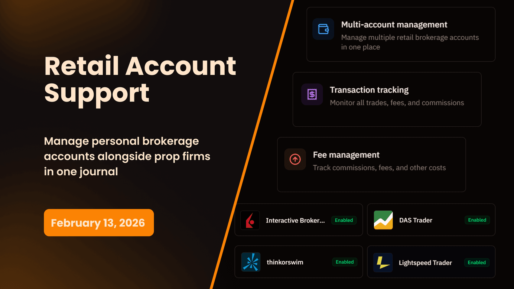 Retail Account Support Now Available